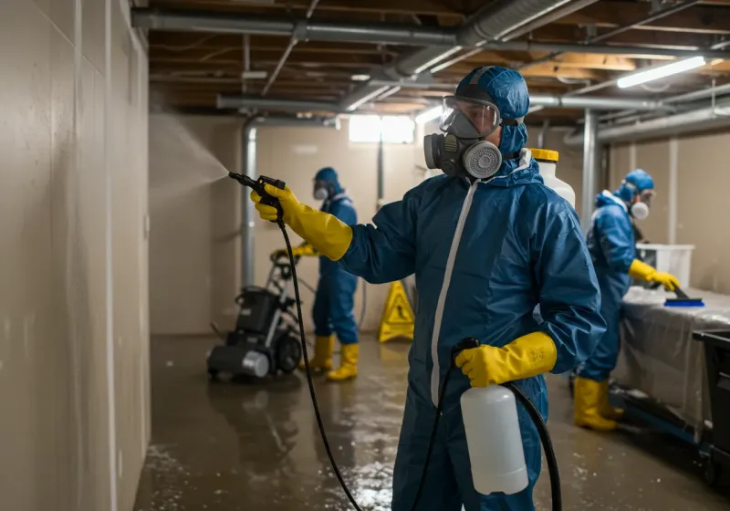 Basement Sanitization and Antimicrobial Treatment process in Verona, VA